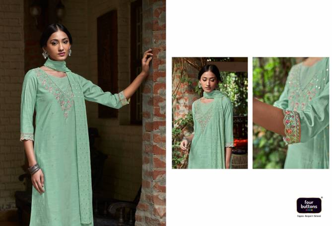 Four Buttons Muraad Exclusive Designer Wholesale Readymade Suits